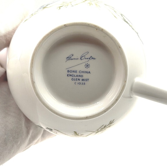 Susie Cooper Glen Mist Creamer Jug C1035 Bone China Blue Floral Vintage England - Picture 7 of 7